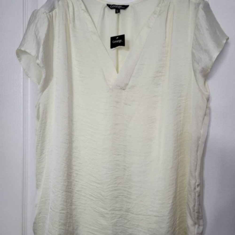 George Silk T-Shirt White